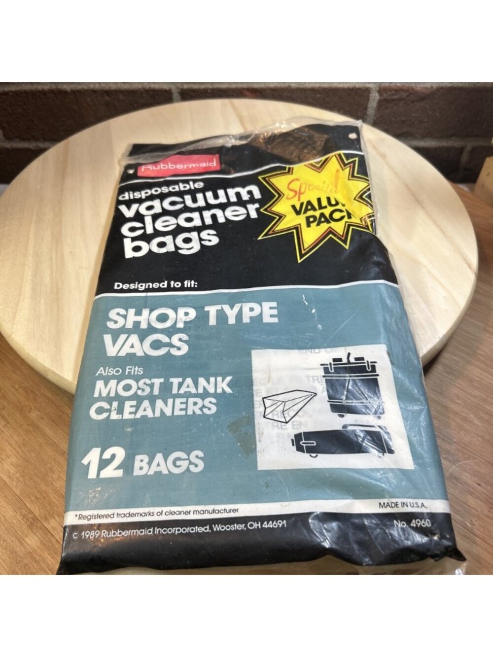 Vacuum Cleaner Bags Shop And Tank Type 11 Bags Vintage Rubbermaid Open Pack